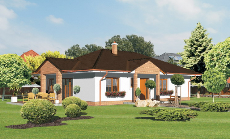 Opál 76/193 - projekt nízkoenergetického rodinného domu