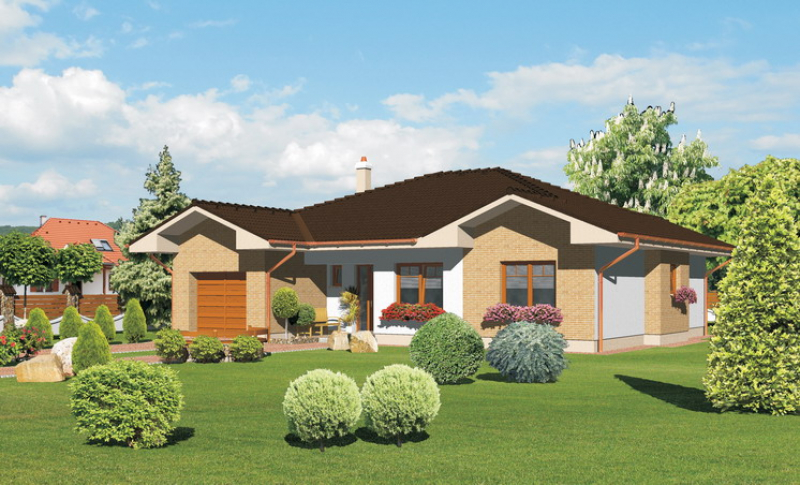 Opál 77/234 - projekt nízkoenergetického rodinného domu