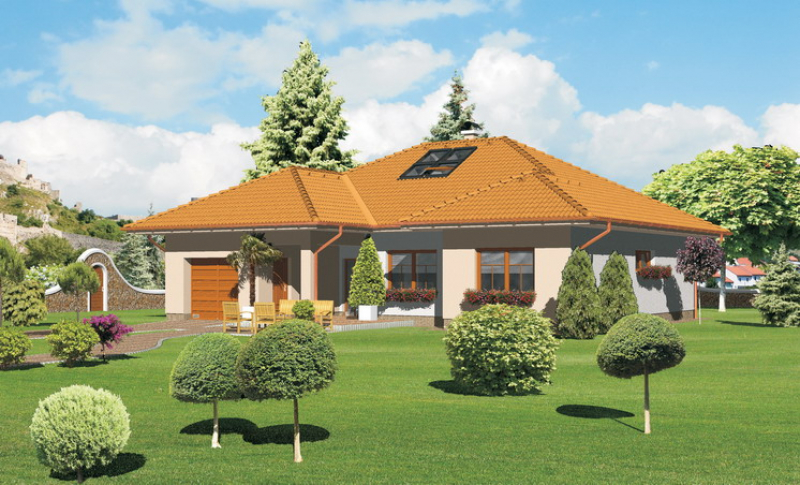 Opál 120/237 - projekt nízkoenergetického rodinného domu