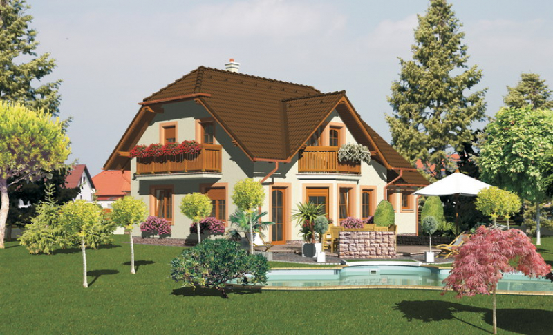 Topás 80/140 - projekt nízkoenergetického rodinného domu