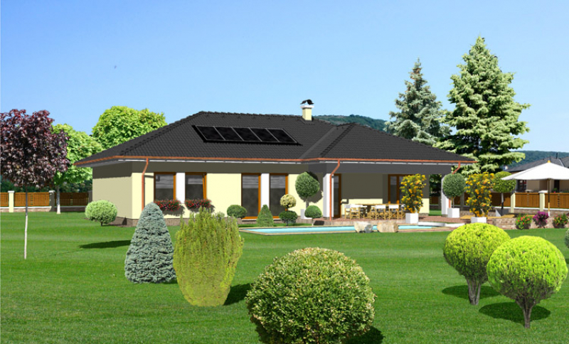 Opál 85/292 - projekt nízkoenergetického rodinného domu