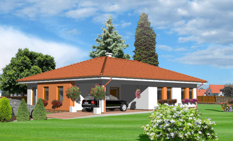 Opál 87/325 - projekt nízkoenergetického rodinného domu