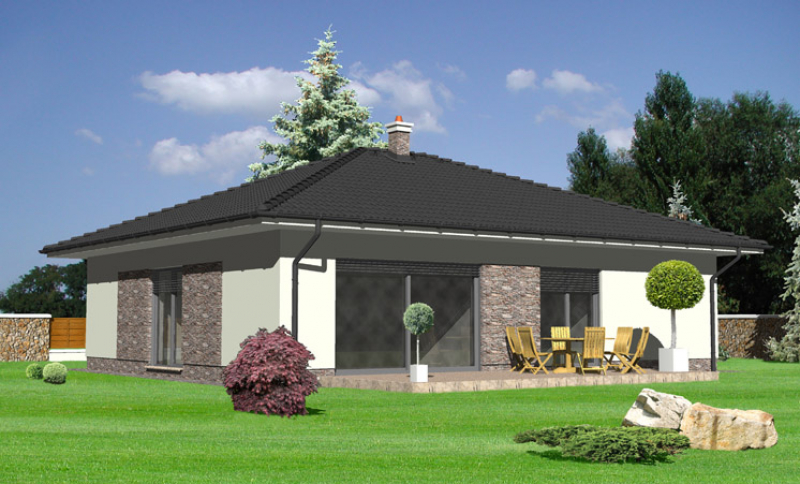 Opál 78/334 - projekt nízkoenergetického rodinného domu