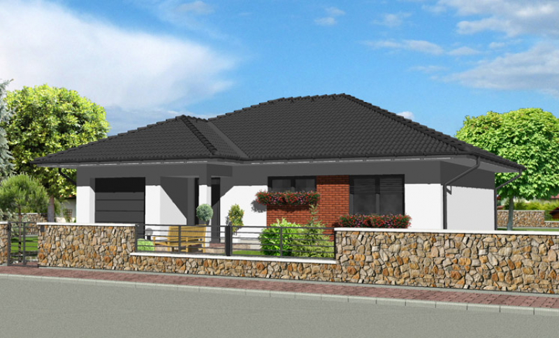 Opál 74/344 - projekt nízkoenergetického rodinného domu